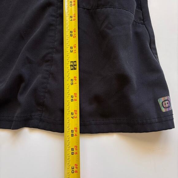 Aero Wonderwink Scrub Top Women's XL Black Short Sleeve V-Neck Flex Back - Picture 11 of 12